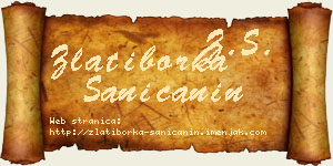 Zlatiborka Saničanin vizit kartica